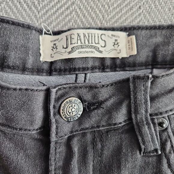 Jeanius Akademiks Jeans Men's Size 32x30 Black Straight Fit Quality Demin - Picture 6 of 16
